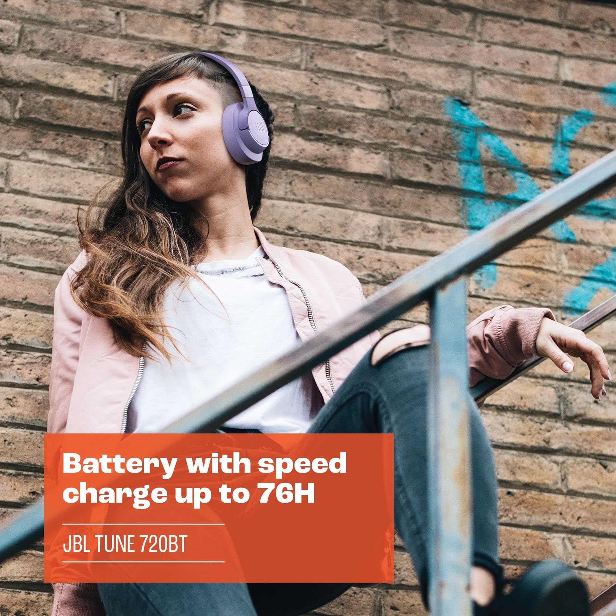 JBL Tune 720 BT Wireless Over-Ear Headphones with JBL Pure Bass